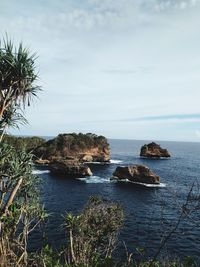 Scenic view of sea against sky