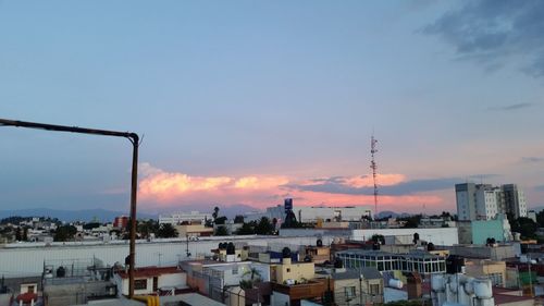 View of cloudy sky at sunset