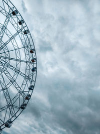 Low angle view of ferris wheel against sky