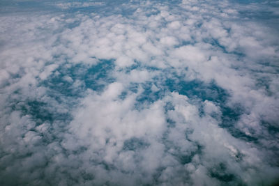 High angle view of clouds in sky