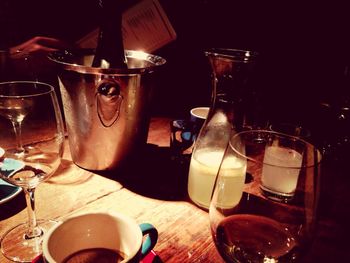 Close-up of drink on table