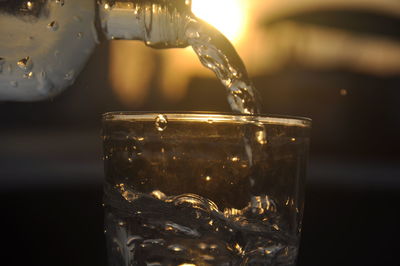 Close-up of drink in glass