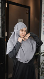 Potrait women asian cute hijab