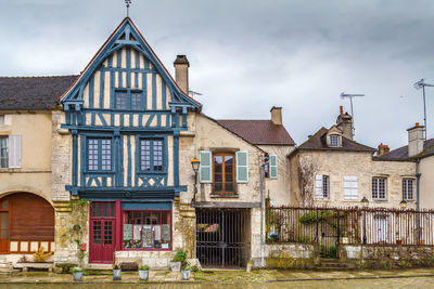 Exterior of old building against sky