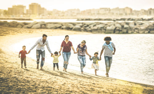 Group of people on beach