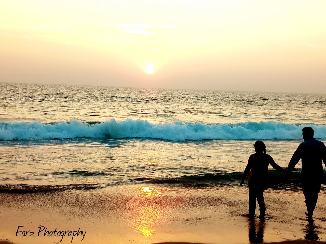 Father and daughter at the beach