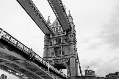 Low angle view of bridge against sky