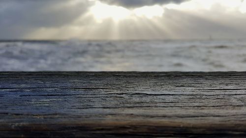 Close-up of sea against sky