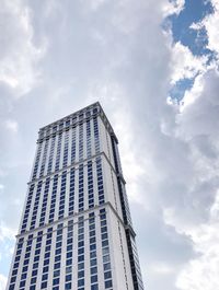 Low angle view of modern building against sky