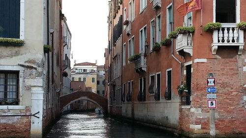 Canal amidst buildings in city