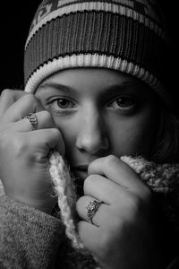 Close-up portrait of young woman