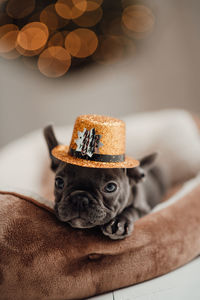 Close-up of hat