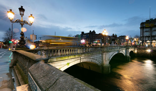 View of bridge over river
