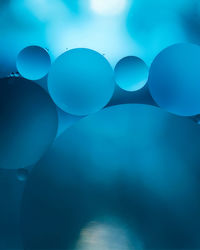 Close-up of blue water against sky