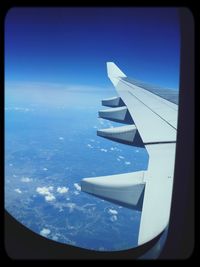 View of airplane wing