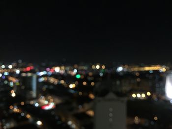 Illuminated cityscape at night