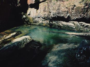 Rocks in sea