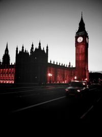 Low angle view of big ben against sky