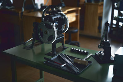 Close-up of machine