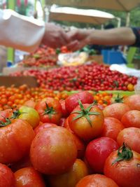 Close-up of fruits for sale at market stall