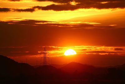 Sunset over landscape