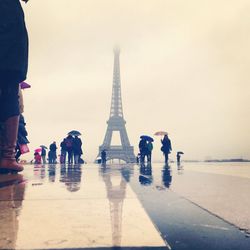 People walking on road