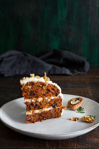 Close-up of cake on table