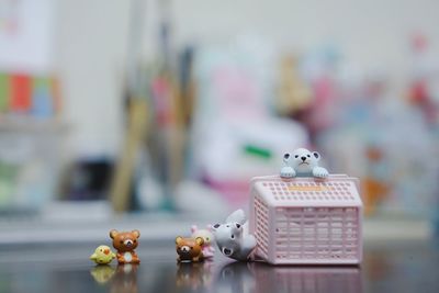 Close-up of stuffed toy on table