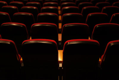 Full frame shot of empty chairs