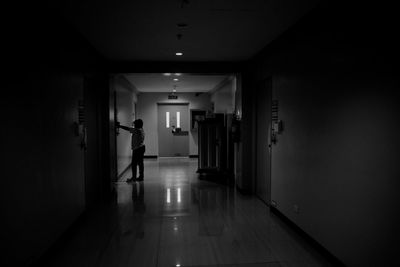 Man in corridor