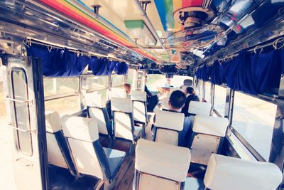 People sitting in train