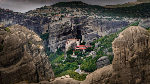 Panoramic view of rocky mountains