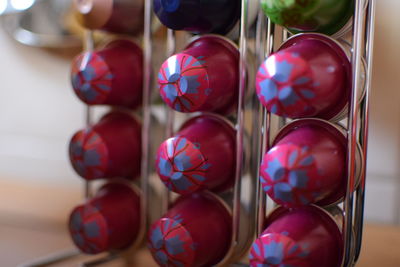 Close up of multi colored balls