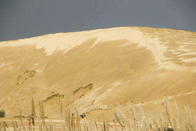 Sand dunes in desert