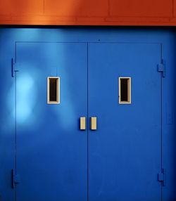 Full frame shot of closed door of building