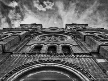 Low angle view of building against sky