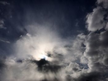 Low angle view of storm clouds in sky