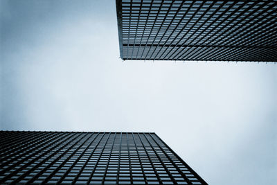 Low angle view of modern buildings against sky