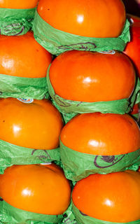 High angle view of orange for sale in market