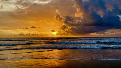 Sunset , bali , seminyak beach 