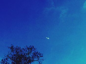 Low angle view of clear blue sky