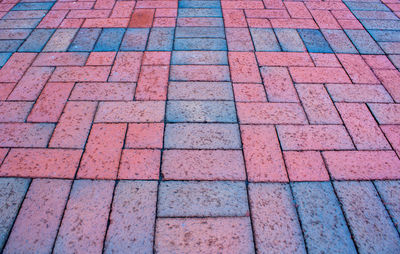 High angle view of footpath