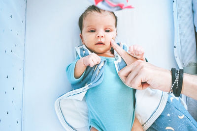 Portrait of cute baby girl