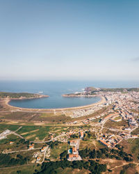 Shell shape bay of sao martinho in portugal 