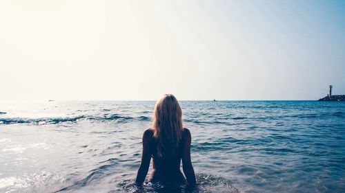 Young woman on beach