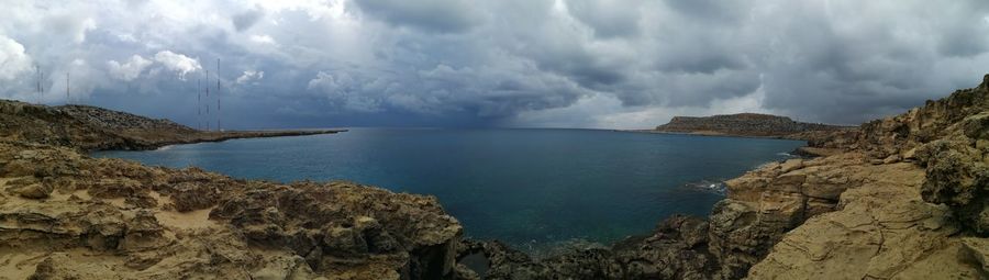 Panoramic view of sea against sky