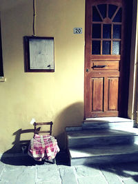 Open door of house