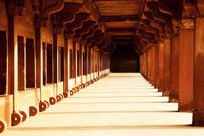 Empty corridor at the red fort