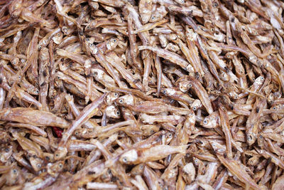 Full frame shot of fish for sale in market