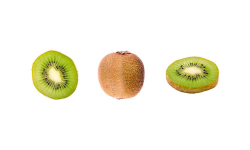 Close-up of fruits against white background